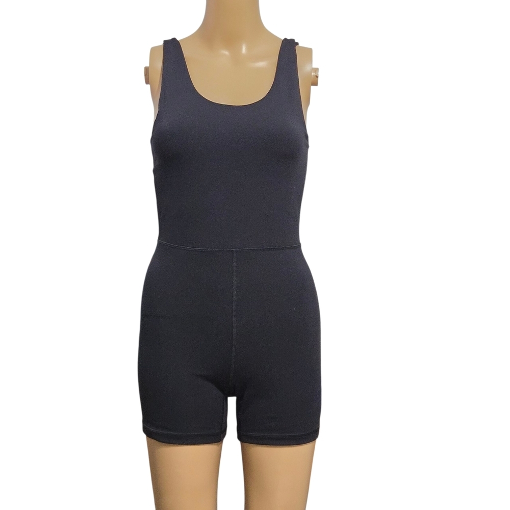 Yogalicous Black Sleeveless Bodysuit Romper Size Small